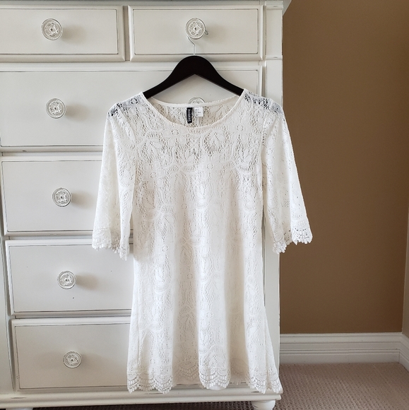 Divide H&M White Lace Dress (With Half Sleeves) - Picture 2 of 6